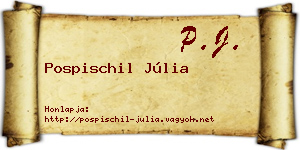 Pospischil Júlia névjegykártya