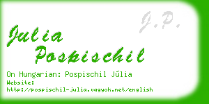 julia pospischil business card