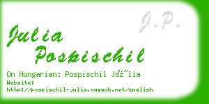 julia pospischil business card